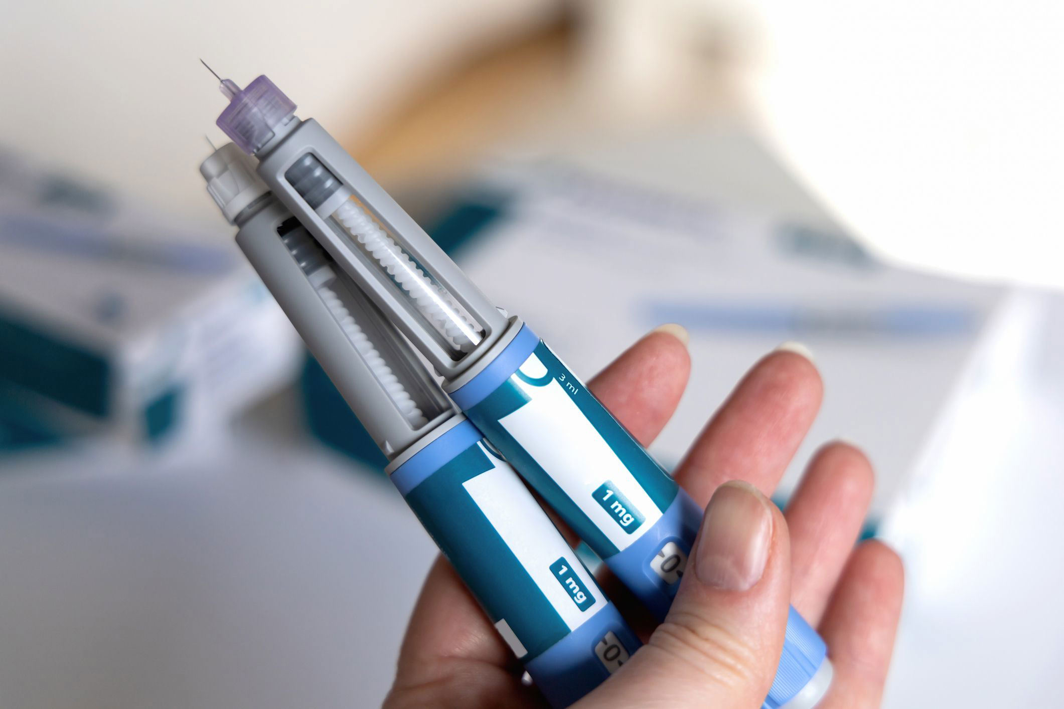 Close-up of an injection pen